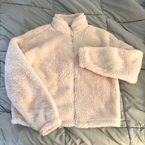 Forever 21 Cropped Sherpa Teddy jacket